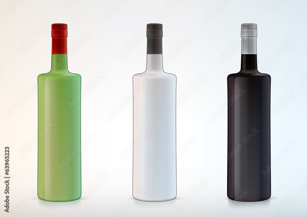 vector blank bottles for new design liquor or vodka vector blank bottles for new design liquor or vodka