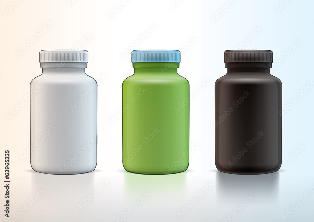 Vector plastic medical container for new design Vector plastic medical container for new design