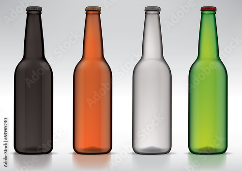 blank glass beer bottle for new design