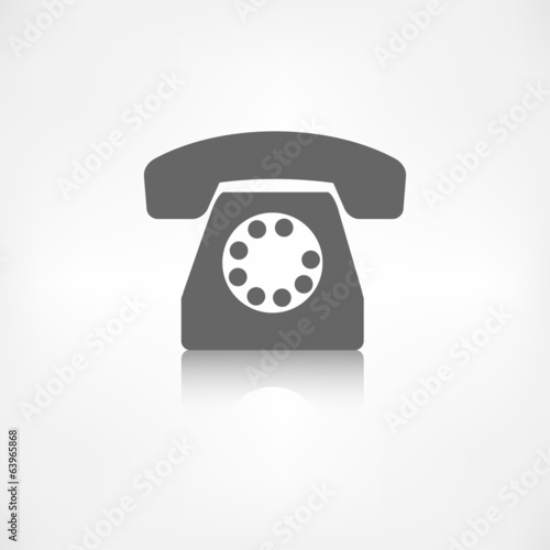 Retro telephone web icon