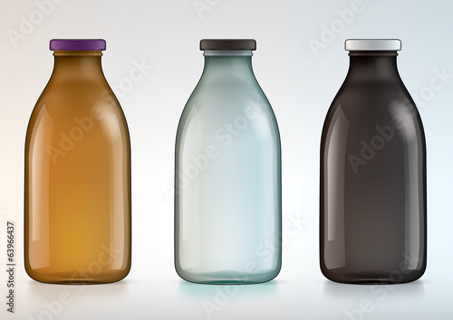 blank glass bottle for new design milk or juice