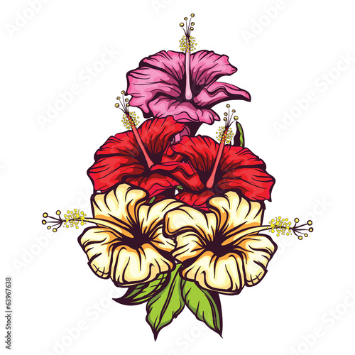 hibiscus exotic hawaii flower bouquet