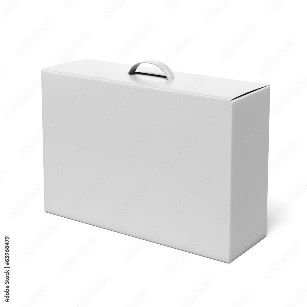 White box with handle White box with handle