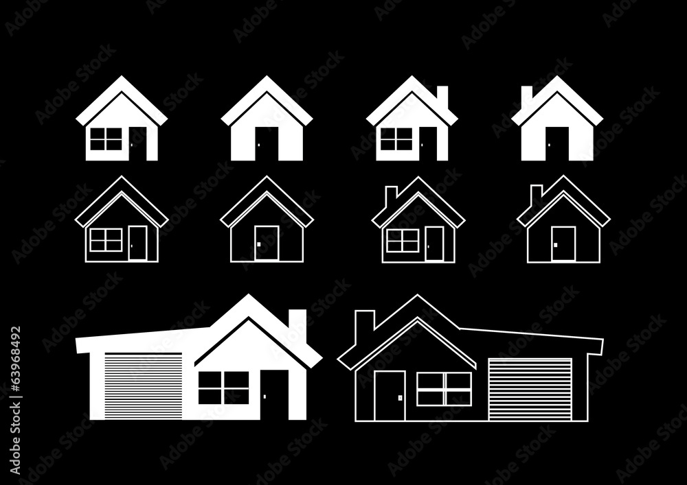 Home icon and Real estate concept Home icon and Real estate concept