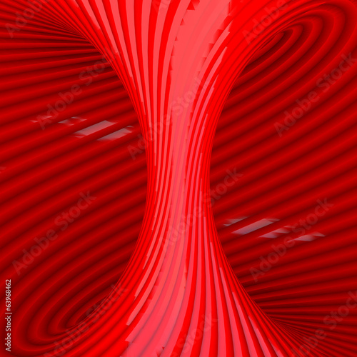Red Abstract Tunnel