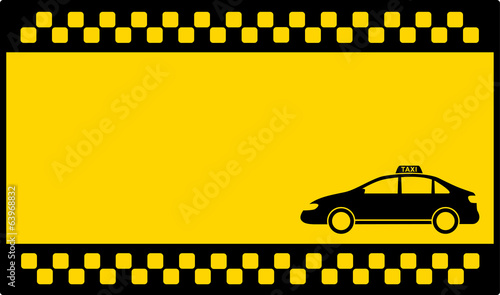 yellow cab background with taxi car