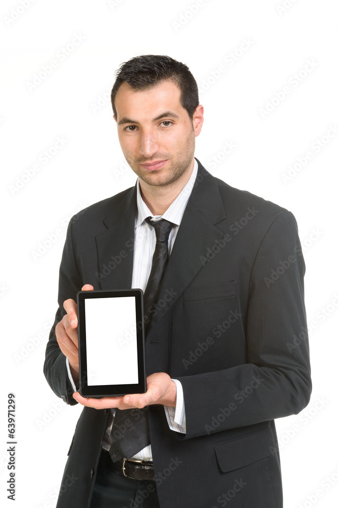 Ragazzo con tablet, fuoco selettivo Ragazzo con tablet, fuoco selettivo