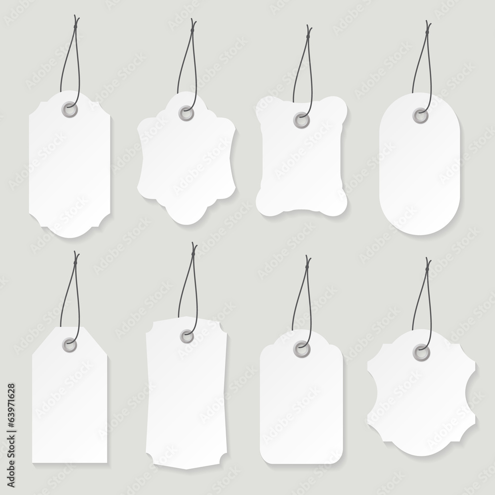 Blank labels set. Blank labels set.