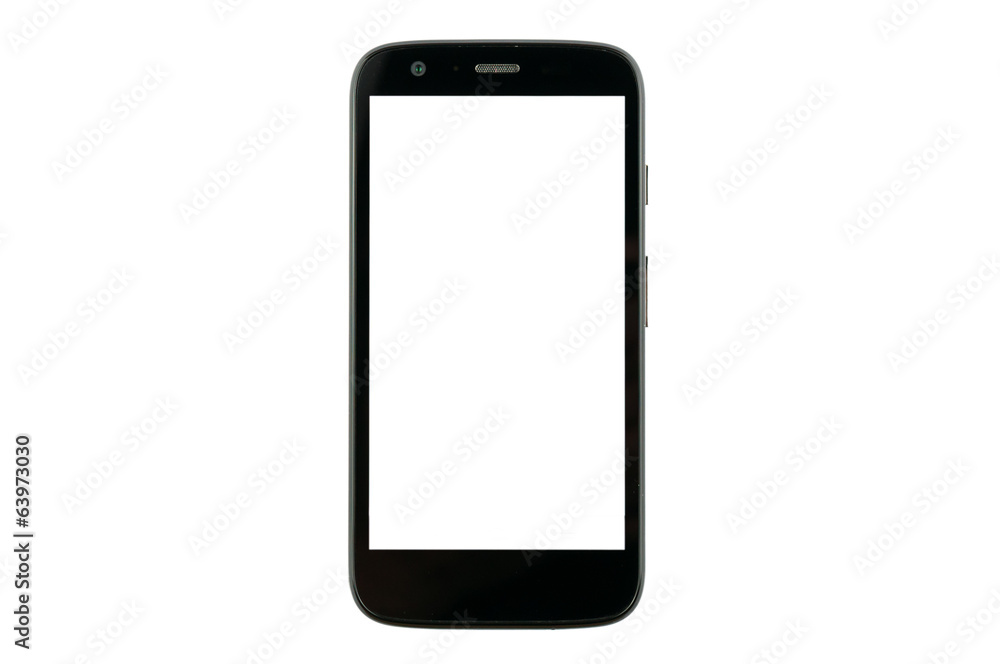 smart phone with blank screen isolated on white background smart phone with blank screen isolated on white background