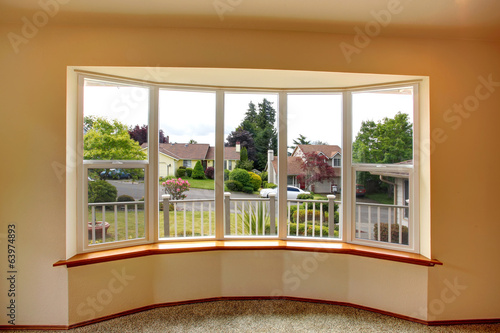 House interior. Window view