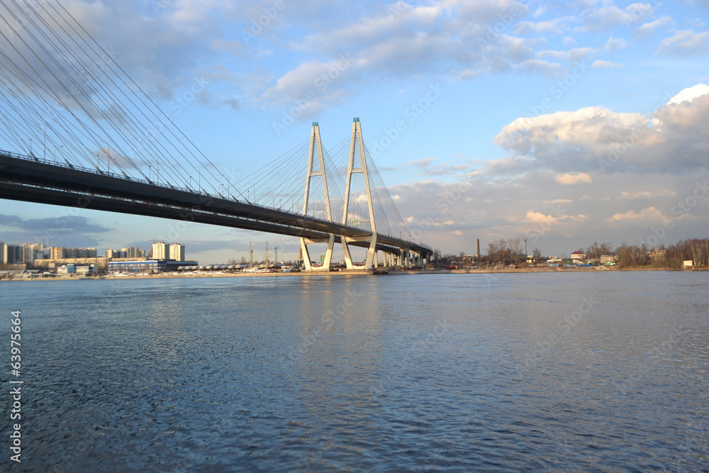 Fototapeta premium Cable-Stayed Bridge in St.Petersburg