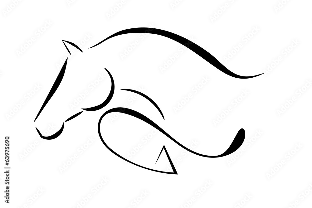 Horse logo jumping Horse logo jumping