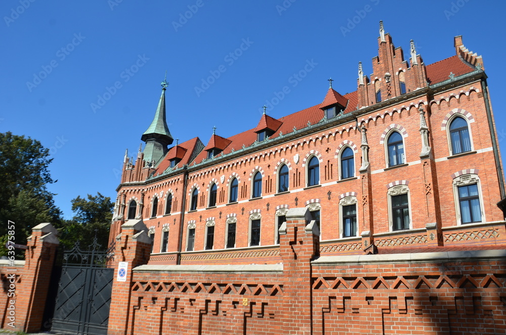 Architecture en briques de Cracovie, Pologne Architecture en briques de Cracovie, Pologne
