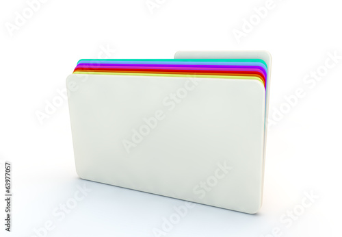 folder of different information with coloured dividers