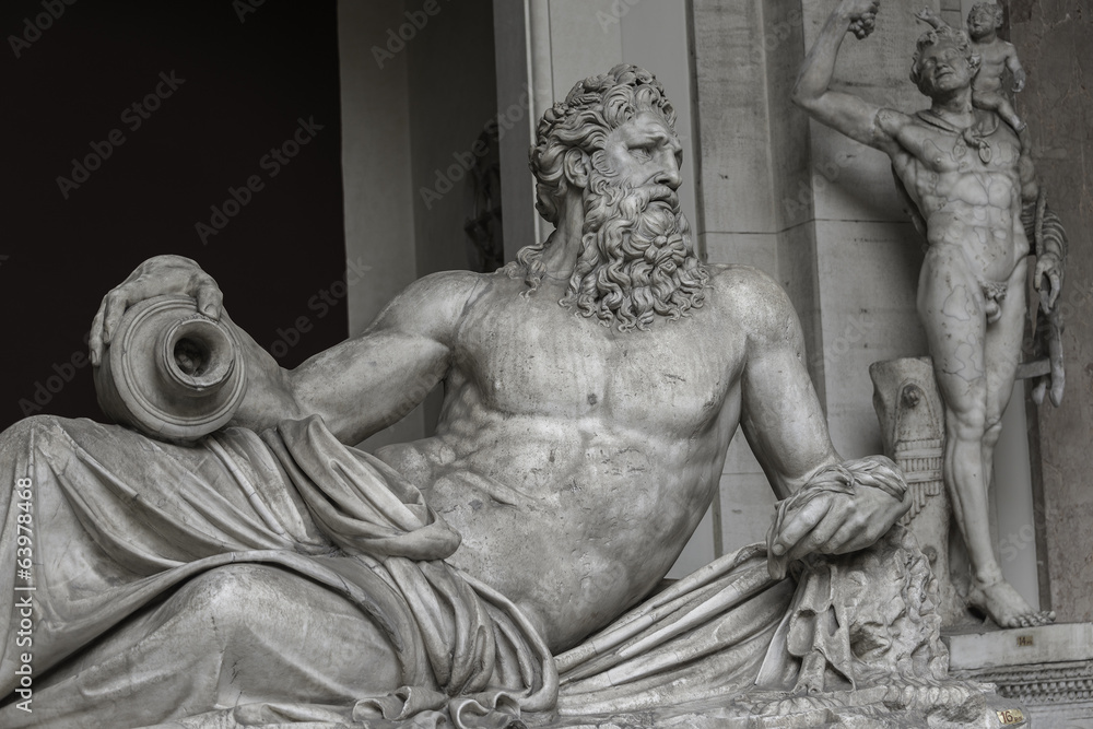 Naklejka premium Statue of Neptune at Capitoline, Rome, Italy