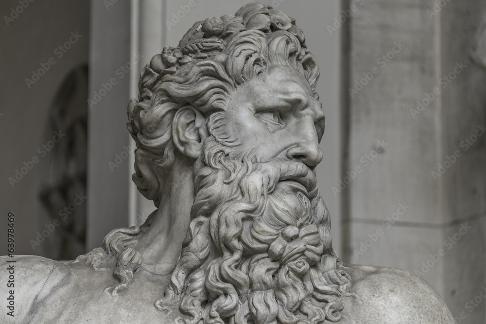 Fototapeta premium Posąg Neptuna na Kapitolu, Rzym, Włochy