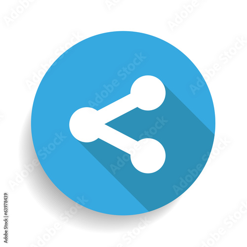 Share single flat icon.