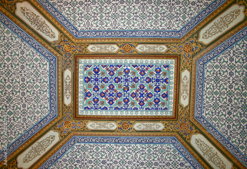 Ceiling Detail of Topkapi Palace in Istanbul