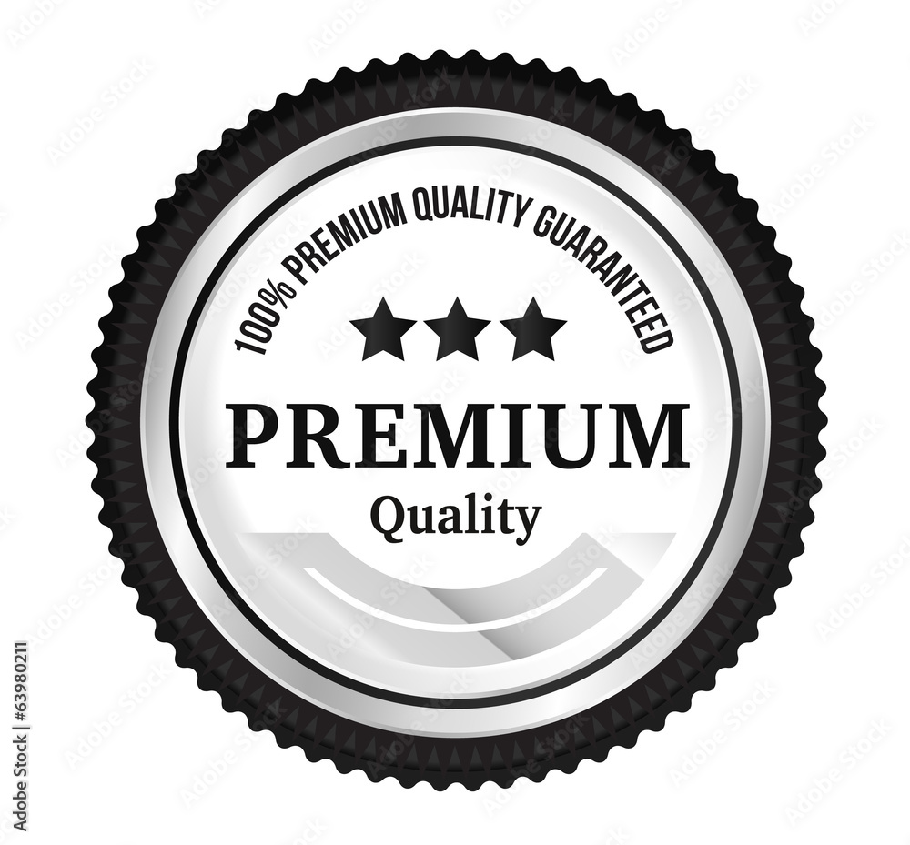 Silver Premium Quality Badge Silver Premium Quality Badge