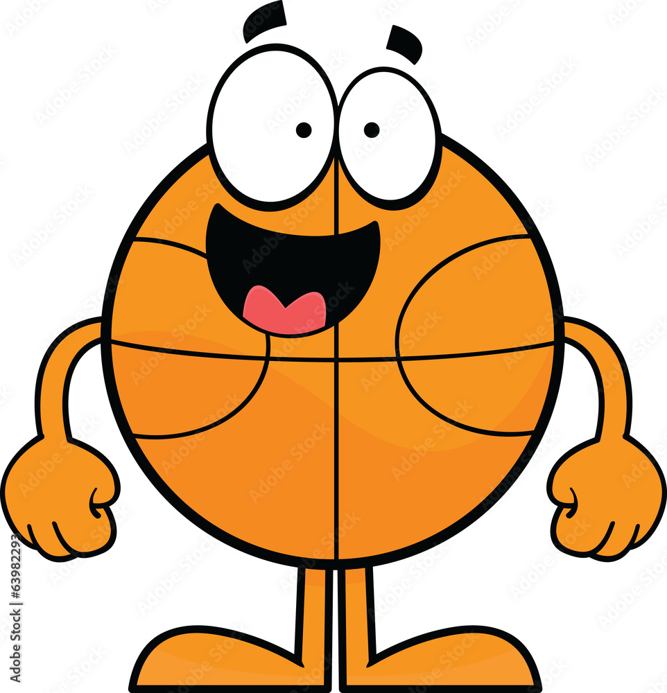 Happy Cartoon Basketball Happy Cartoon Basketball
