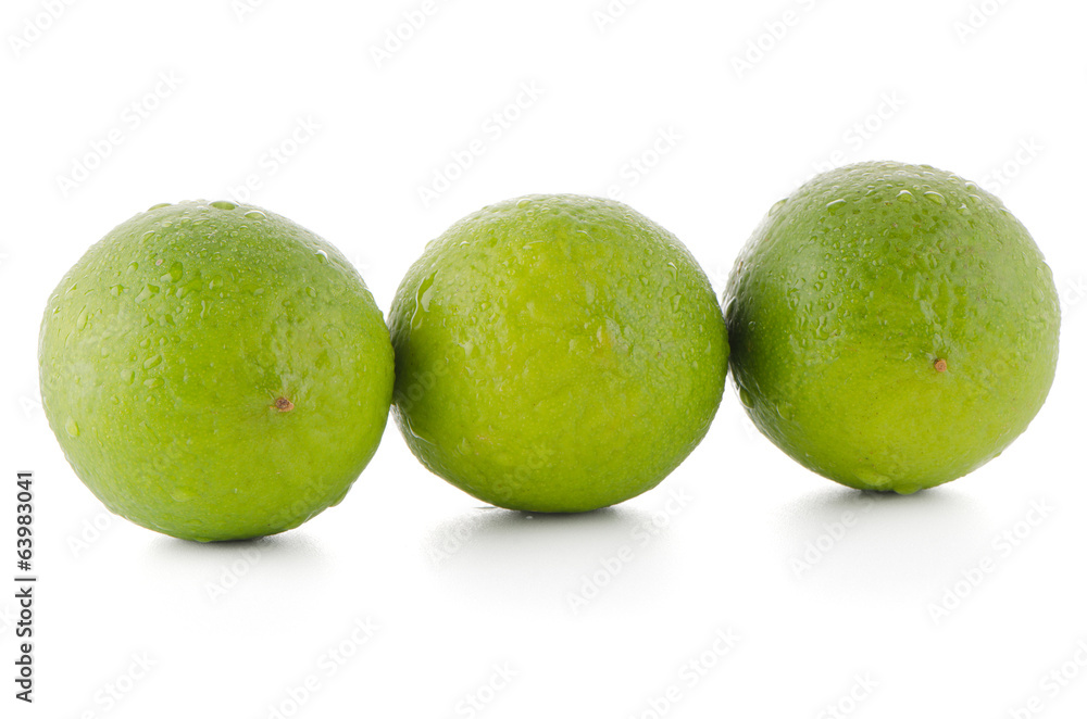 Fresh green limes Fresh green limes