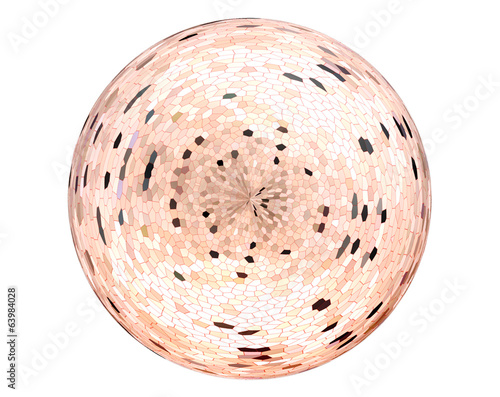 Abstract Mosaic shiny ball on white background