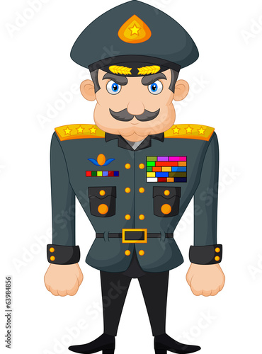 Cartoon military general