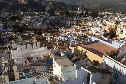 View of medina blue town Chefchaouen, Morocco © danmir12
