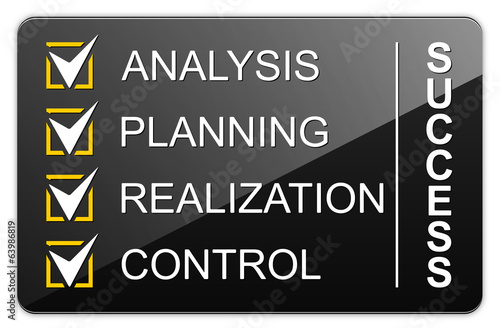 Checklist for Success - Black glossy card