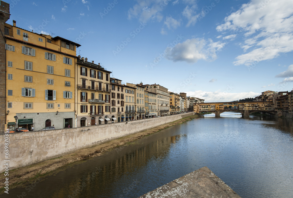 Florence, ITALY, SEPTEMBER 19: Ponte Vecchio over Arno River in