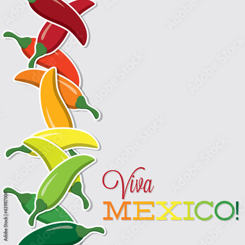 Cinco De Mayo chilli card in vector format.
