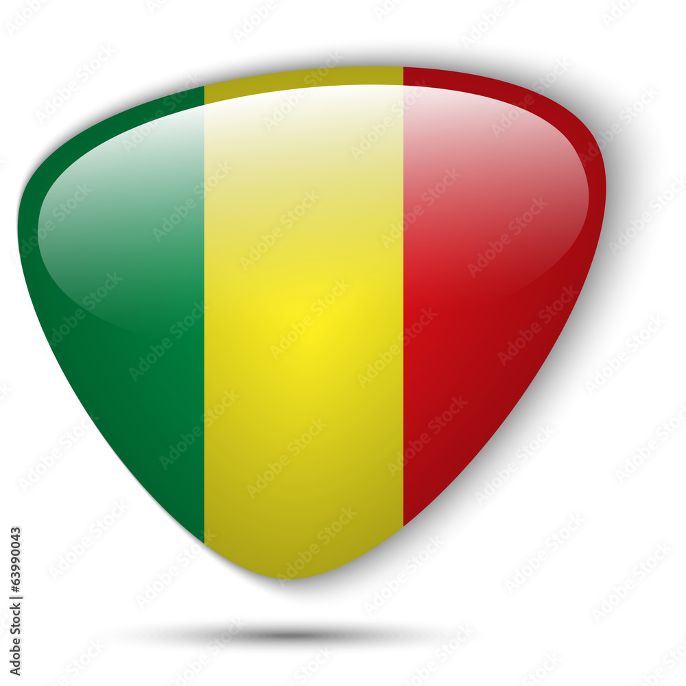 Mali Flag Glossy Button Mali Flag Glossy Button