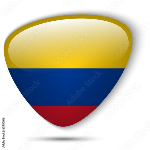 Colombia Flag Glossy Button