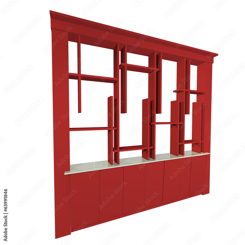 Red shelves abstract Red shelves abstract