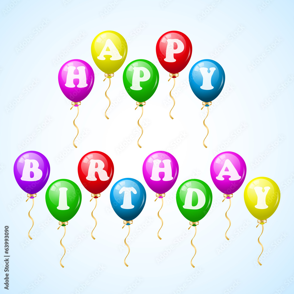 Happy birthday celebration balloons Happy birthday celebration balloons