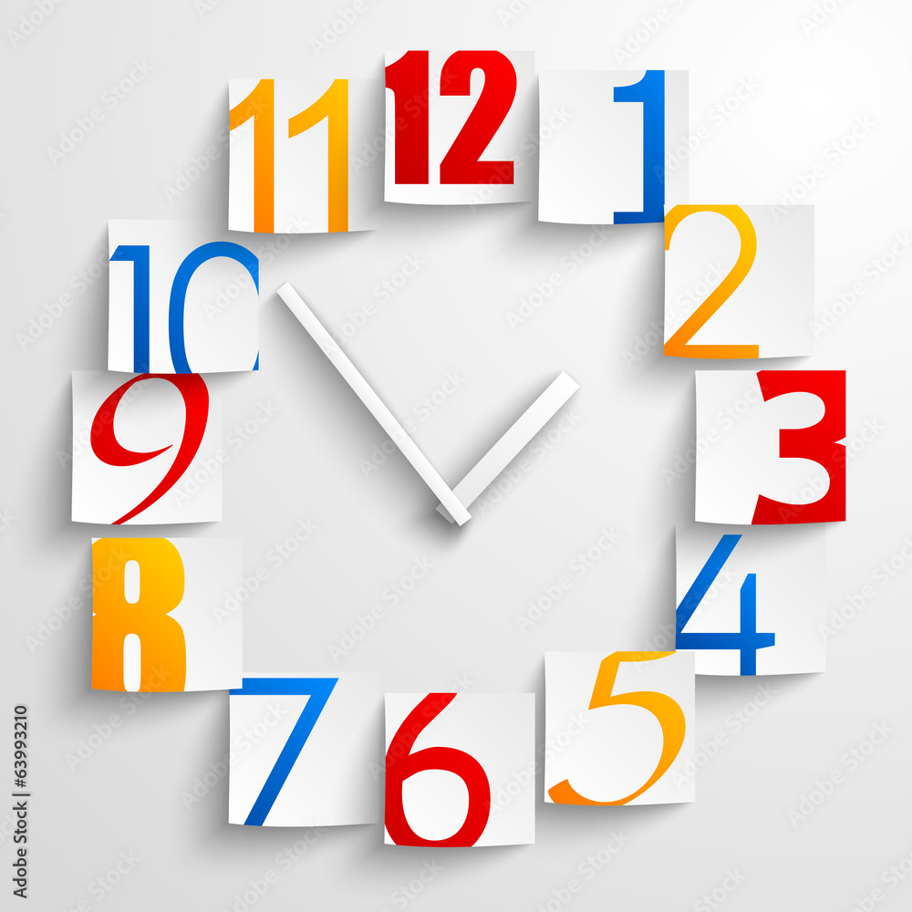 Abstract paper clock Abstract paper clock