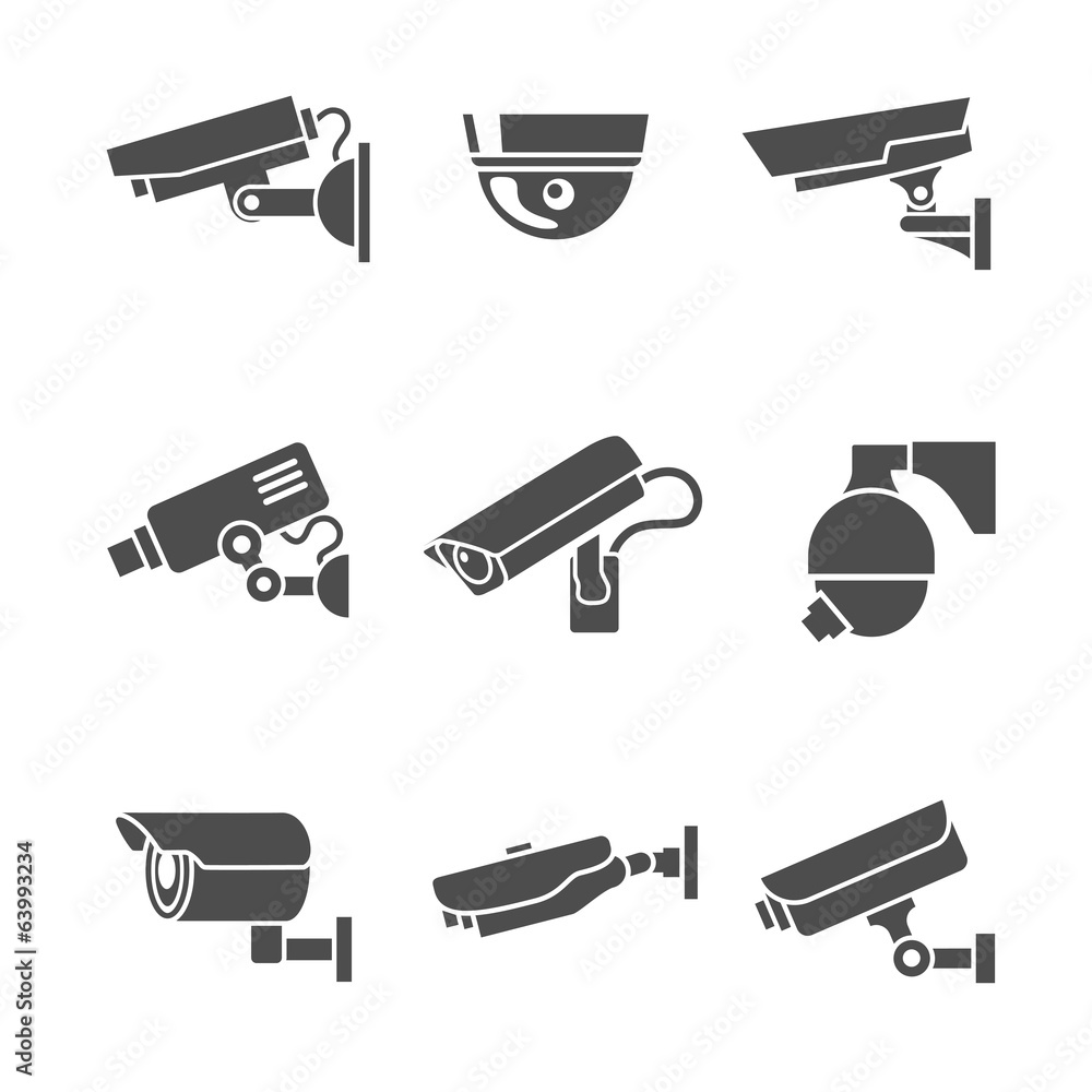 Security Cameras Icons Set Security Cameras Icons Set