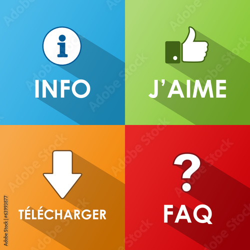 ICONES VECTEURS (internet web boutons symboles réseaux sociaux)