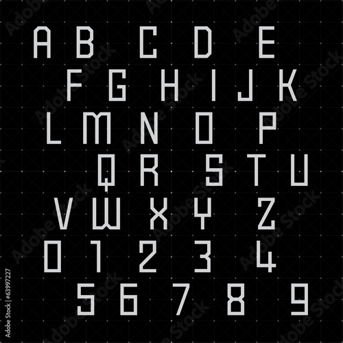 alphabetic fonts and numbers