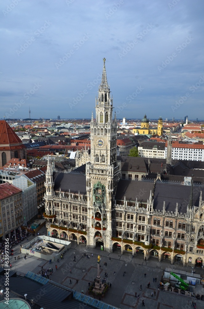 Naklejka premium Marienplatz, Munich
