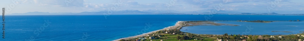 Overview on the island of Lefkada in Greece Overview on the island of Lefkada in Greece
