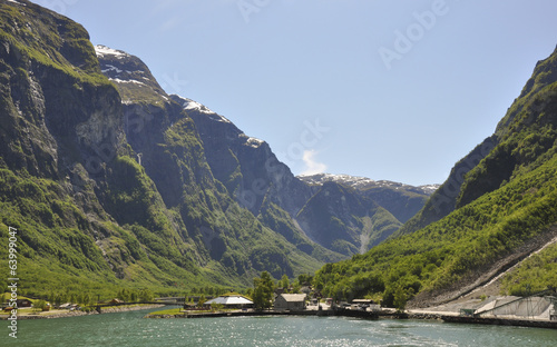 Gudvangen, Fähre, Naeroyfjord, Fjord, Sommer, Norwegen