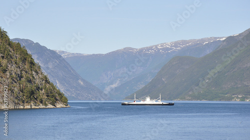 Fodnes, Mannheller, Fährverbindung, Laerdalsfjord, Norwegen