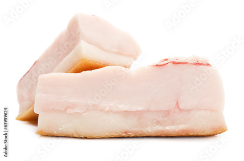 Raw pork lard photo