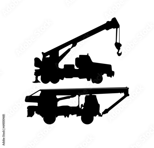 Cranes silhouette vector