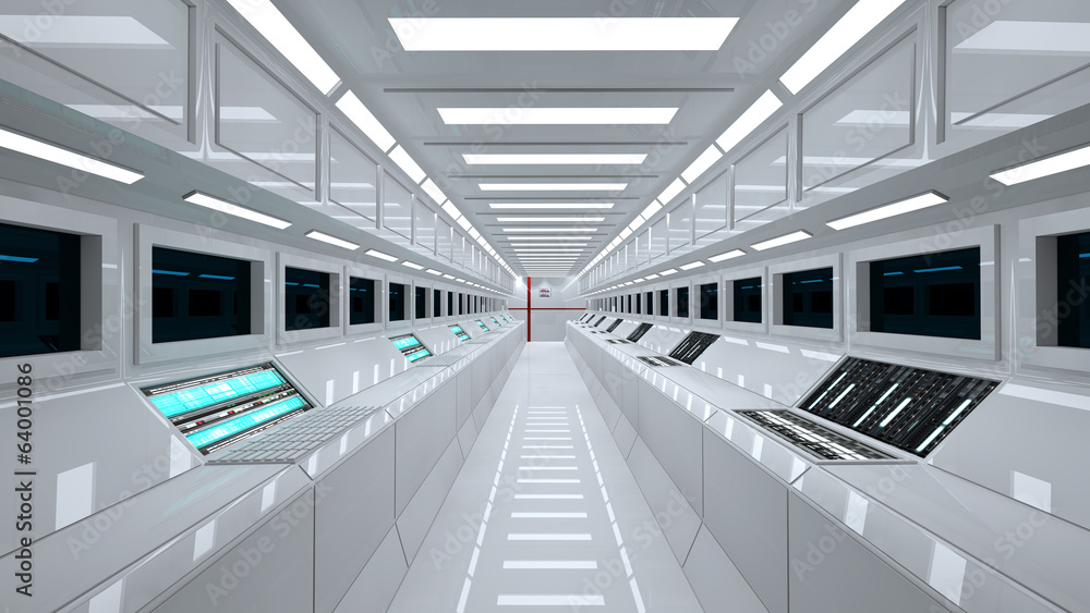 Naklejka premium Futuristic interior