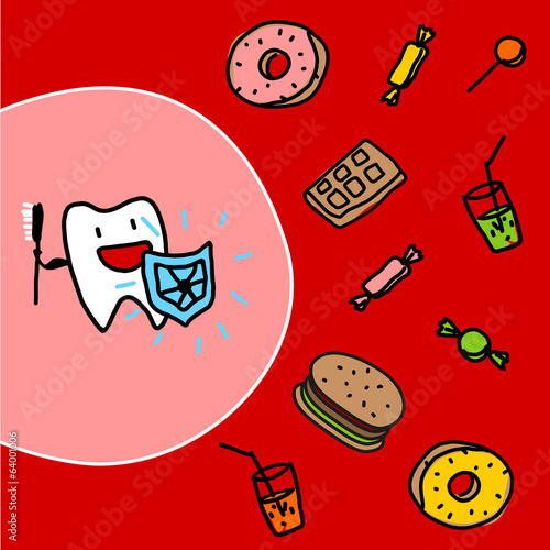 Strong tooth with a shield
