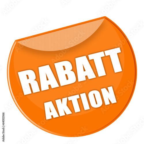 Button - Rabatt Aktion - orange - g879 photo