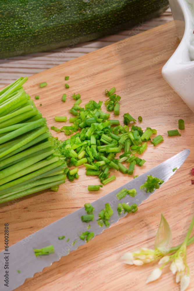 have breakfast curd with chives have breakfast curd with chives