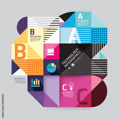 Modern Design Minimal style info graphic template.